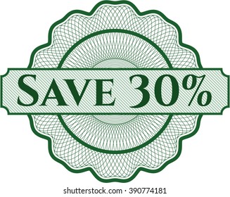 Save 30% abstract rosette