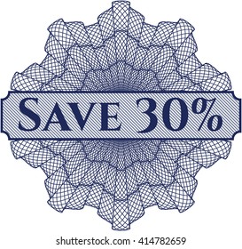 Save 30% abstract rosette