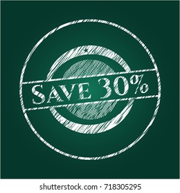 Save 30% chalk emblem