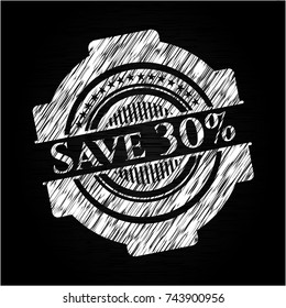 Save 30% chalk emblem
