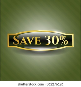 Guardar insignia de oro del 30%