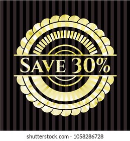 Save 30% gold emblem