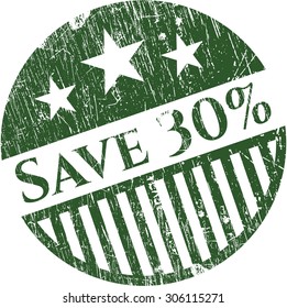 Save 30% grunge seal