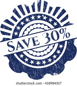 Sparen Sie 30 % Rabattstempel im Stilstil