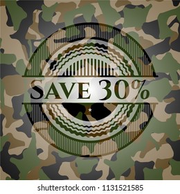 Save 30% on camouflage texture