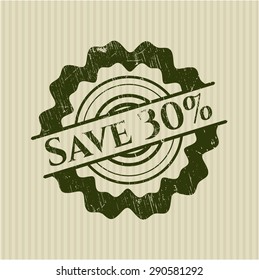 Save 30% rubber grunge seal