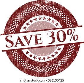 Save 30% rubber grunge stamp