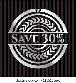 Save 30% silvery emblem