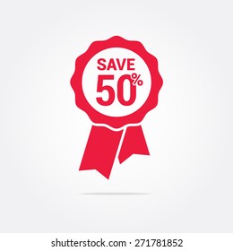 Save 50% Ribbon