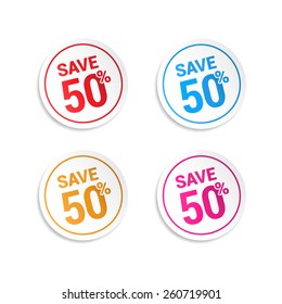Save 50% Stickers