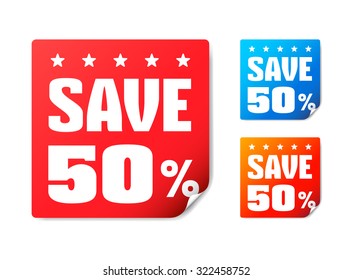 Save 50% Stickers