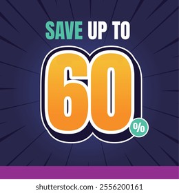 Save Up to 60% Discount Offer Banner
