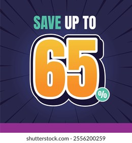Save Up to 65% Discount Offer Banner