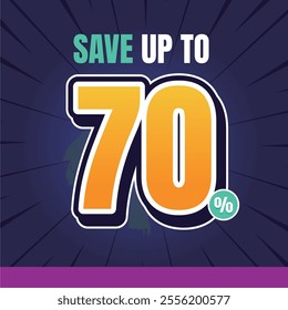 Save Up to 70% Discount Offer Banner