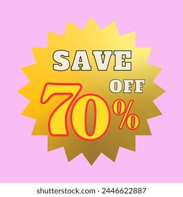 Save 70% Off. Save seventy percent off