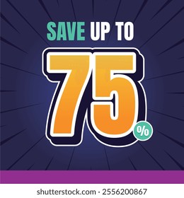 Save Up to 75% Discount Offer Banner