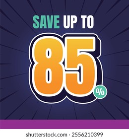 Save Up to 85% Discount Offer Banner