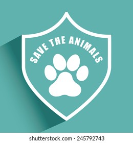 Save The Animals Design, Vector Illustration Eps10 Graphic