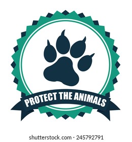 save the animals design, vector illustration eps10 graphic