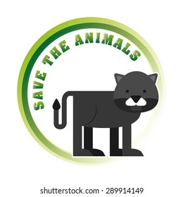 save the animals design, vector illustration eps10 graphic 