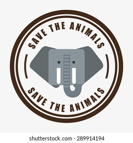 save the animals design, vector illustration eps10 graphic 