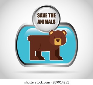 save the animals design, vector illustration eps10 graphic 