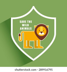 save the animals design, vector illustration eps10 graphic 