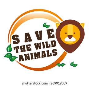 save the animals design, vector illustration eps10 graphic 