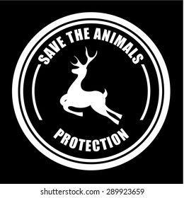 save the animals design, vector illustration eps10 graphic 