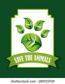 save the animals design, vector illustration eps10 graphic 