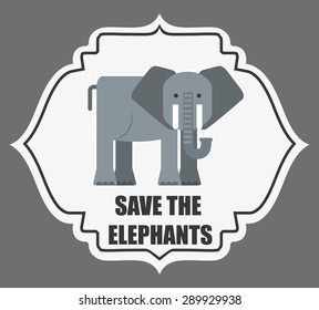 save the animals design, vector illustration eps10 graphic 