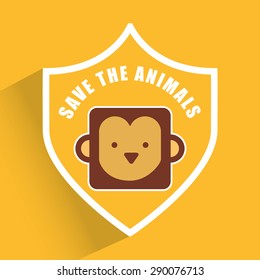 save the animals design, vector illustration eps10 graphic 