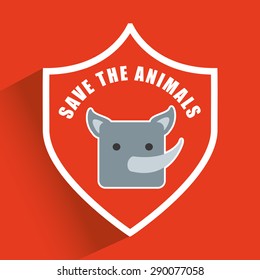 save the animals design, vector illustration eps10 graphic 