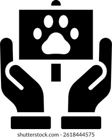 Save Animals Icon Glyph Vector Illustration