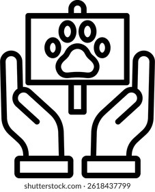 Guardar Animals Icon Ilustración vectorial de contorno