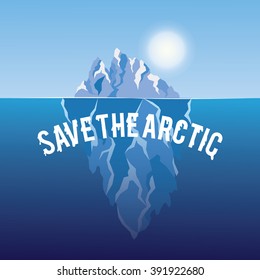 Save the Arctic melting iceberg