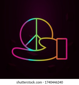 Guardar símbolo de paz del brazo icono nolan Línea delgada simple, contorno vector de iconos del día de la paz para ui y ux, sitio web o aplicación móvil