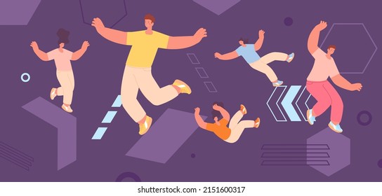 Save Balance. People Balancing On Geometric Shapes. Mental Disorder, Diffidence Person Metaphor. Teamwork Doubt Or Breaking Ties, Vector Scene