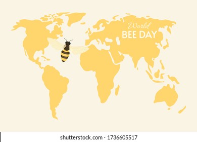 Save The Bees Design. Postcard or poster motive.