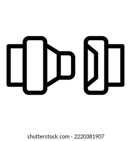 Save belt icon outline vector. Drive accident. Safe car