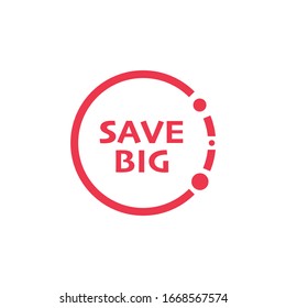 Save Big banner vector illustration 