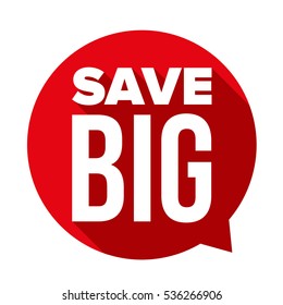 Save Big Speech Bubble Vector