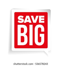 Save Big Speech Bubble Vector