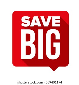 Save Big Speech Bubble Vector