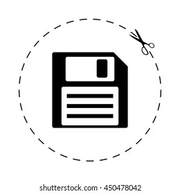 Save  - black vector icon