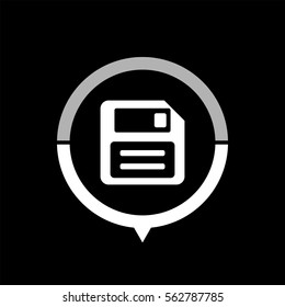 Save -  black vector icon
