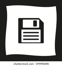 Save -  black vector icon