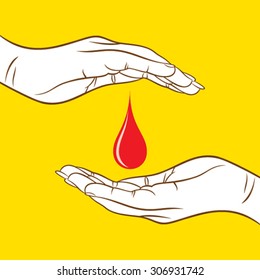 save blood or donate blood concept design vector