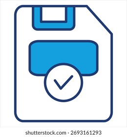Blaues Symbol speichern, Vektorgrafik