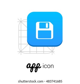 Save Blue Mobile App UI/UX Button Corporate Logo / Icon Design